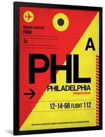 PHL Philadelphia Luggage Tag 2-NaxArt-Framed Art Print