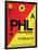 PHL Philadelphia Luggage Tag 2-NaxArt-Framed Art Print