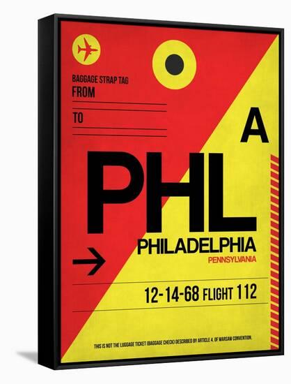 PHL Philadelphia Luggage Tag 2-NaxArt-Framed Stretched Canvas