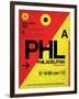 PHL Philadelphia Luggage Tag 2-NaxArt-Framed Art Print