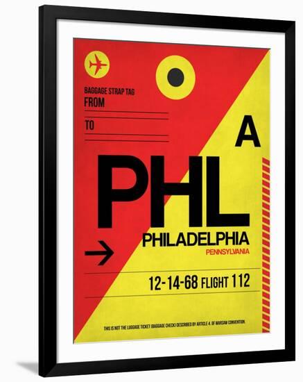 PHL Philadelphia Luggage Tag 2-NaxArt-Framed Art Print