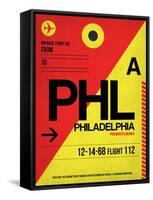PHL Philadelphia Luggage Tag 2-NaxArt-Framed Stretched Canvas