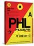 PHL Philadelphia Luggage Tag 2-NaxArt-Stretched Canvas