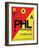 PHL Philadelphia Luggage Tag 2-NaxArt-Framed Art Print