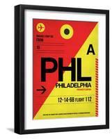 PHL Philadelphia Luggage Tag 2-NaxArt-Framed Art Print