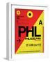 PHL Philadelphia Luggage Tag 2-NaxArt-Framed Art Print