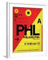 PHL Philadelphia Luggage Tag 2-NaxArt-Framed Art Print