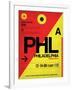 PHL Philadelphia Luggage Tag 2-NaxArt-Framed Art Print