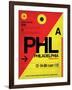 PHL Philadelphia Luggage Tag 2-NaxArt-Framed Art Print