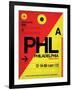 PHL Philadelphia Luggage Tag 2-NaxArt-Framed Art Print