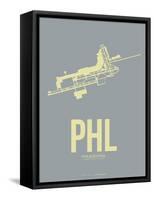 Phl Philadelphia Poster 1-NaxArt-Framed Stretched Canvas