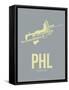 Phl Philadelphia Poster 1-NaxArt-Framed Stretched Canvas