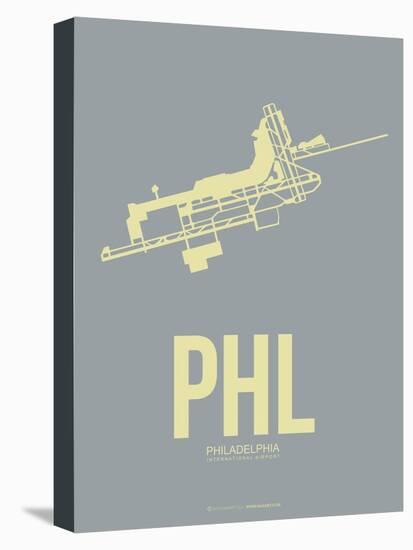 Phl Philadelphia Poster 1-NaxArt-Stretched Canvas