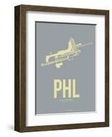 Phl Philadelphia Poster 1-NaxArt-Framed Art Print