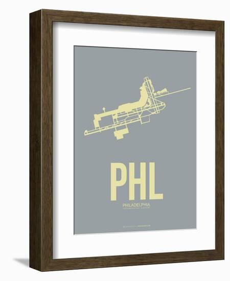 Phl Philadelphia Poster 1-NaxArt-Framed Art Print