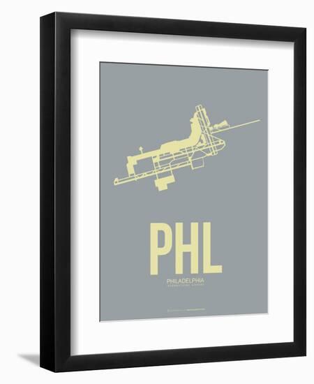 Phl Philadelphia Poster 1-NaxArt-Framed Art Print