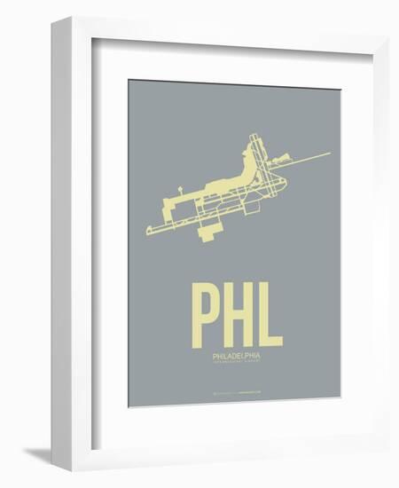 Phl Philadelphia Poster 1-NaxArt-Framed Art Print