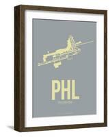 Phl Philadelphia Poster 1-NaxArt-Framed Art Print