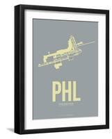 Phl Philadelphia Poster 1-NaxArt-Framed Art Print