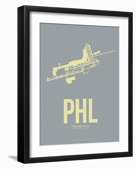 Phl Philadelphia Poster 1-NaxArt-Framed Art Print