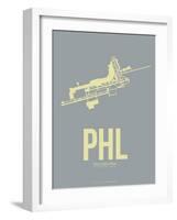 Phl Philadelphia Poster 1-NaxArt-Framed Art Print