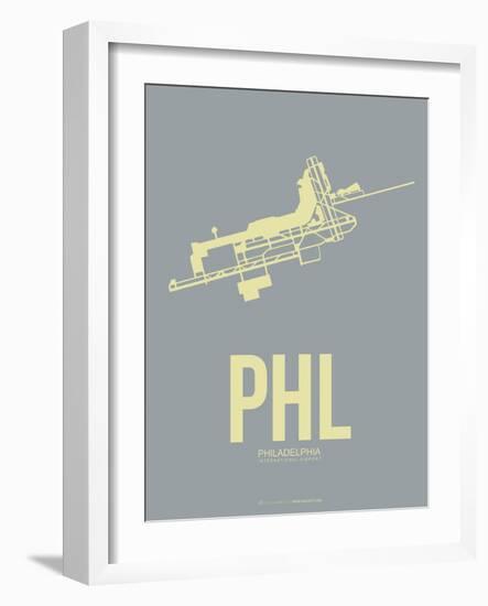 Phl Philadelphia Poster 1-NaxArt-Framed Art Print