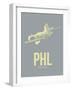 Phl Philadelphia Poster 1-NaxArt-Framed Art Print