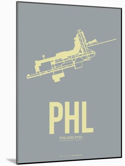 Phl Philadelphia Poster 1-NaxArt-Mounted Art Print