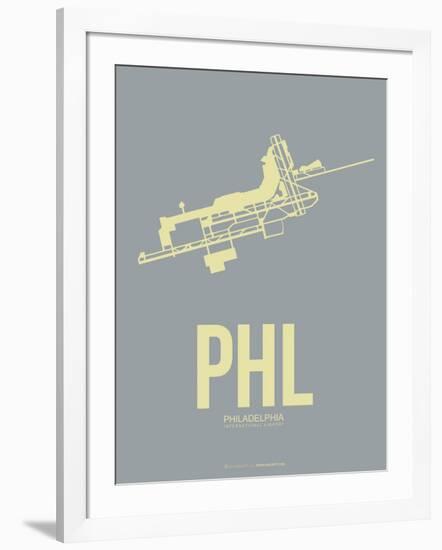 Phl Philadelphia Poster 1-NaxArt-Framed Art Print