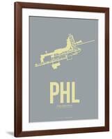 Phl Philadelphia Poster 1-NaxArt-Framed Art Print