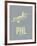 Phl Philadelphia Poster 1-NaxArt-Framed Art Print