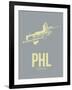 Phl Philadelphia Poster 1-NaxArt-Framed Art Print