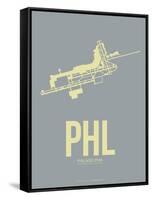 Phl Philadelphia Poster 1-NaxArt-Framed Stretched Canvas