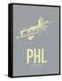 Phl Philadelphia Poster 1-NaxArt-Framed Stretched Canvas