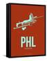 Phl Philadelphia Poster 2-NaxArt-Framed Stretched Canvas