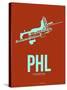 Phl Philadelphia Poster 2-NaxArt-Stretched Canvas