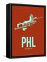 Phl Philadelphia Poster 2-NaxArt-Framed Stretched Canvas