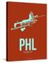 Phl Philadelphia Poster 2-NaxArt-Stretched Canvas