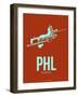 Phl Philadelphia Poster 2-NaxArt-Framed Art Print