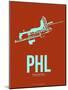 Phl Philadelphia Poster 2-NaxArt-Mounted Art Print