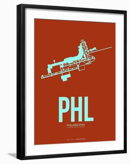 Phl Philadelphia Poster 2-NaxArt-Framed Art Print