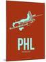 Phl Philadelphia Poster 2-NaxArt-Mounted Art Print