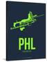 Phl Philadelphia Poster 3-NaxArt-Stretched Canvas