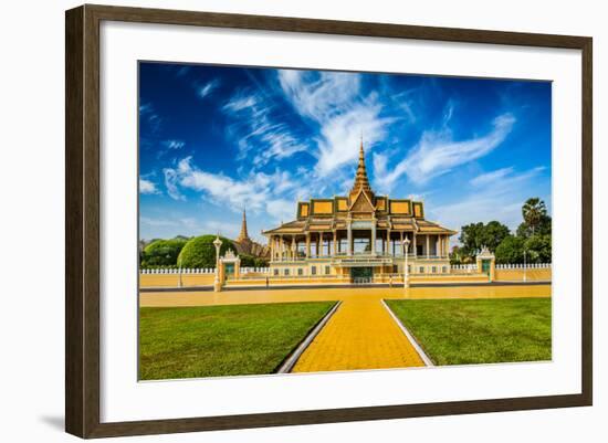 Phnom Penh Tourist Attraction and Famouse Landmark - Royal Palace Complex, Cambodia-DR Travel Photo and Video-Framed Photographic Print