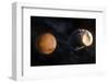 Phobos and Mars, Artwork-null-Framed Premium Photographic Print