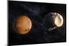 Phobos and Mars, Artwork-null-Mounted Premium Photographic Print