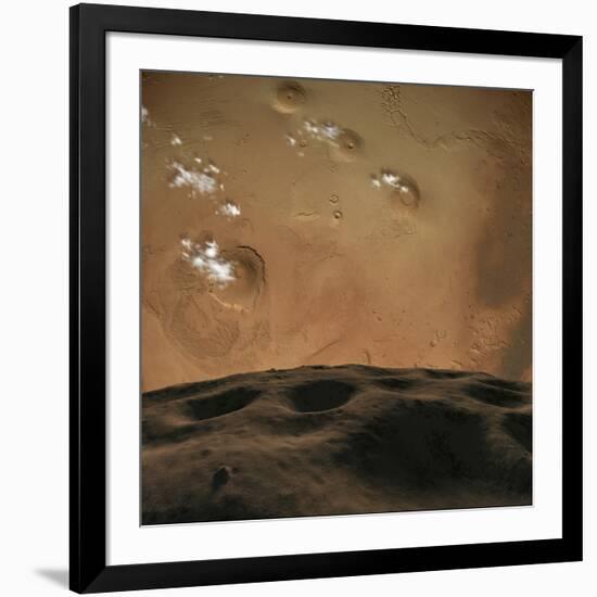 Phobos Orbits So Close to Mars That the Planet Would Fill the Little Moon's Sky-Stocktrek Images-Framed Photographic Print