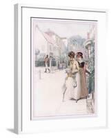 Phoebe: You Know How Gallantly He Swings His Cane-Hugh Thomson-Framed Giclee Print