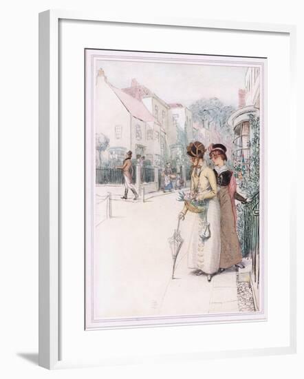 Phoebe: You Know How Gallantly He Swings His Cane-Hugh Thomson-Framed Giclee Print