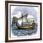 Phoenician Galley Passing the Rock of Gibraltar-null-Framed Giclee Print